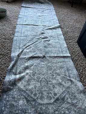 Blue Patterned Runner Rug